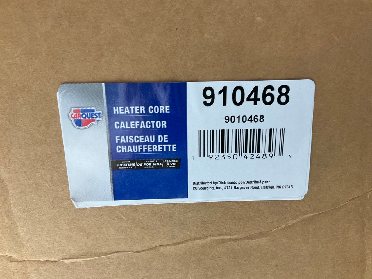 Carquest 910468 Main Heater Core (for Trucks W/o Supplemental Heater)