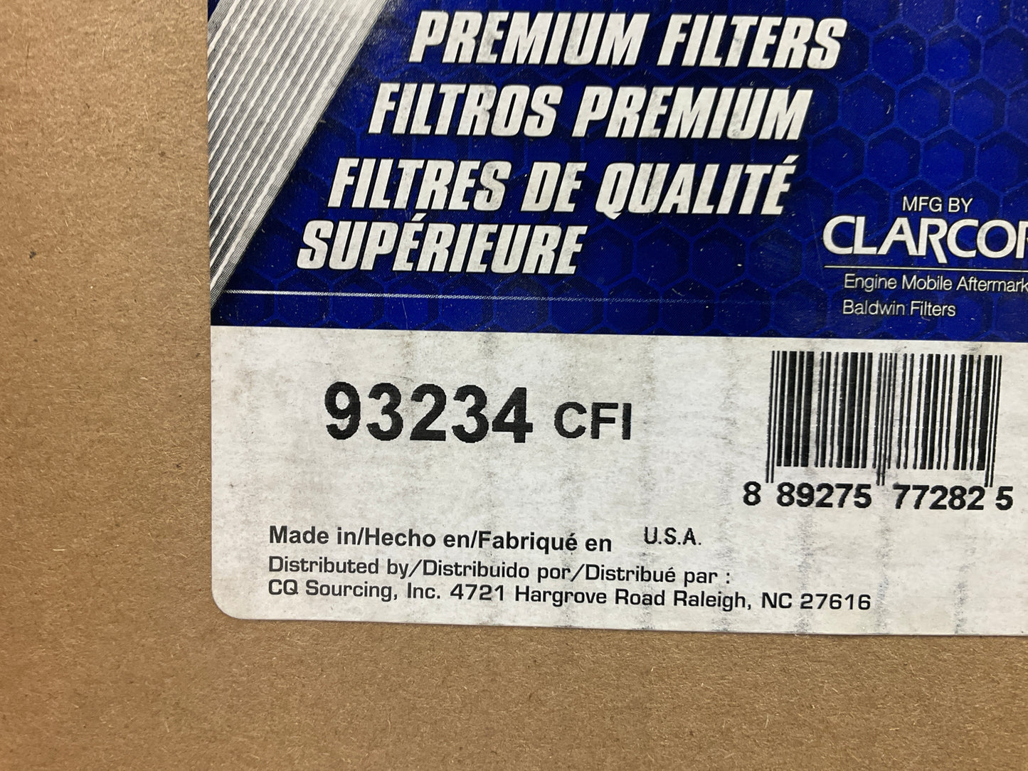 Carquest 93234 Air Filter Replaces 42234 A42062 LAF234HD AF130 CAK254 P182045
