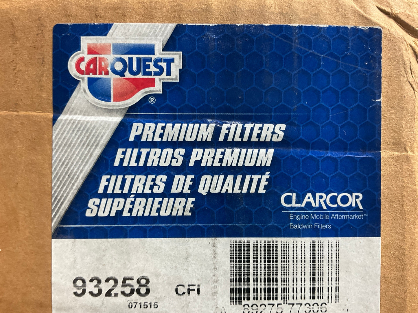 Carquest 93258 Air Filter Replaces WA10105, 80097001, LAF6151, RS5424, 500105