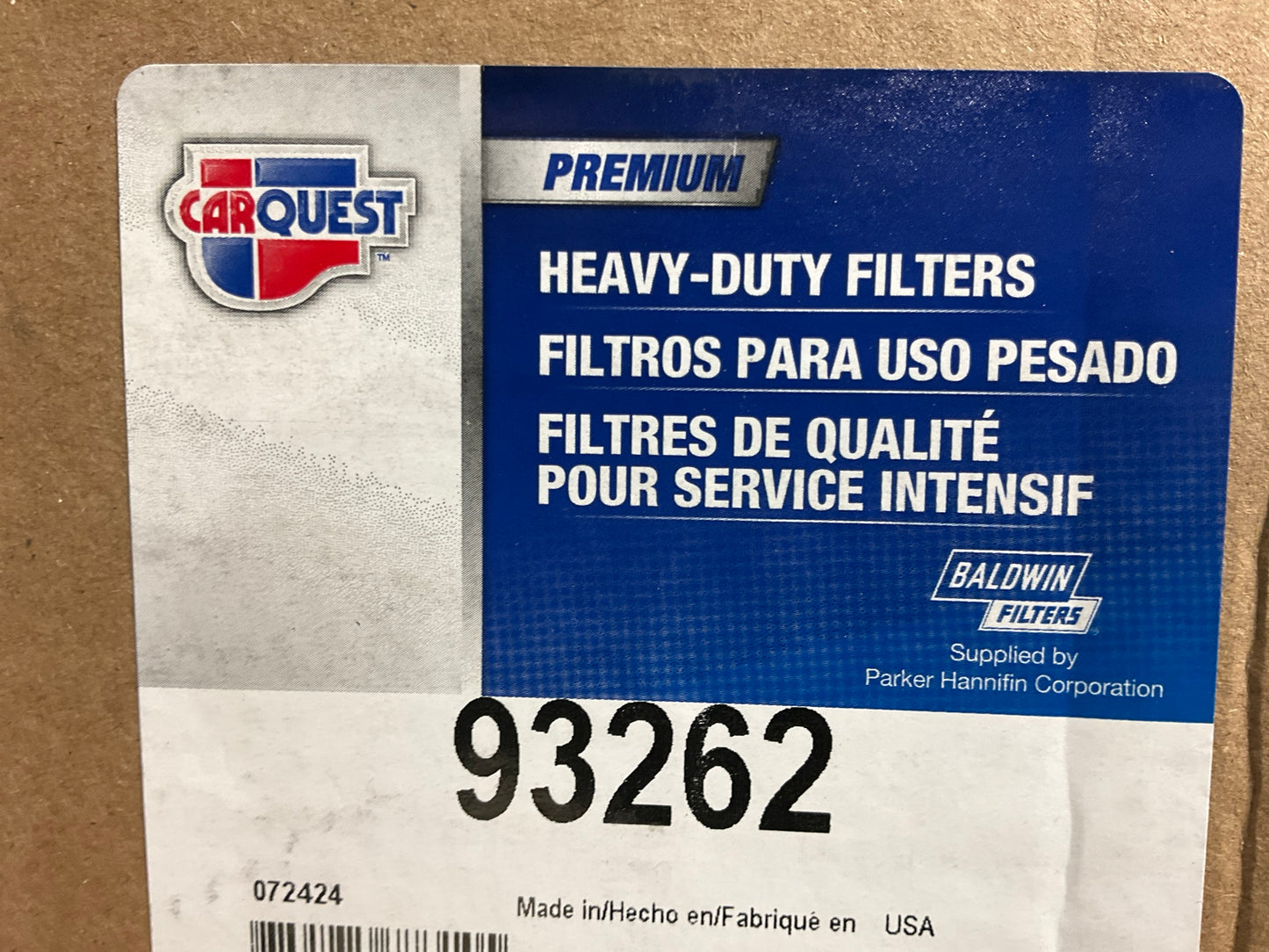 Carquest 93262 Engine Air Filter Replaces: 42331, 4499365. 2065235, 6737817100