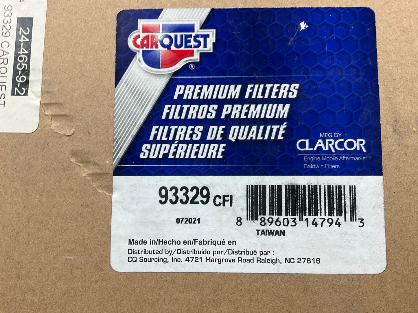 Carquest 93329 Cabin Air Filter Replaces WP10301 TT226019 BA5712