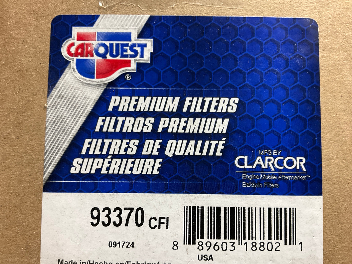 Carquest 93370 Heavy Duty Air Filter Replaces 49667, 15504715, P630447, P608667