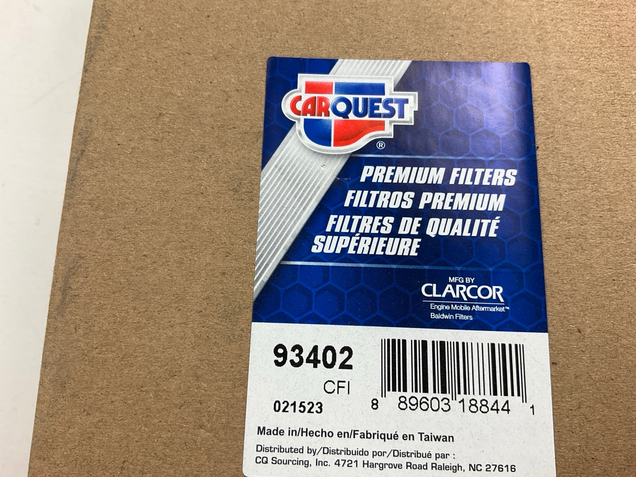 (2) Carquest 93402 Cabin Air Filter Replacement For John Deere RE195491, WP10188