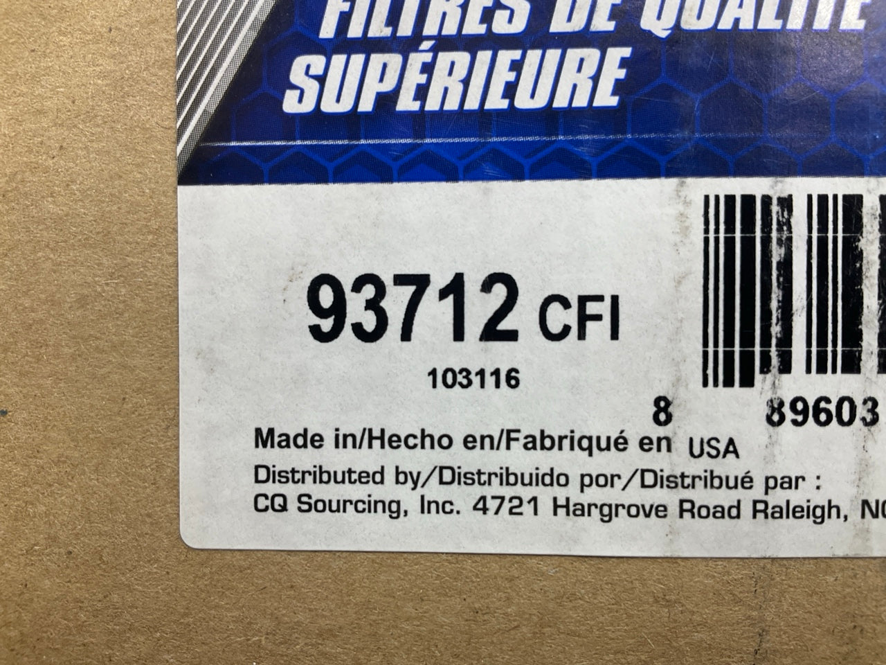 Carquest 93712 Air Filter - Replaces Ford 7C469601AB, SA16642