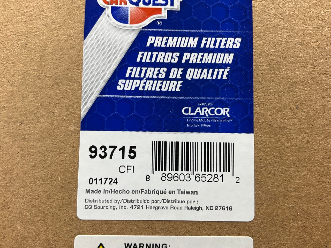 Carquest 93715 Cabin Air Filter Replaces WP10282, 248124A1, 87761808