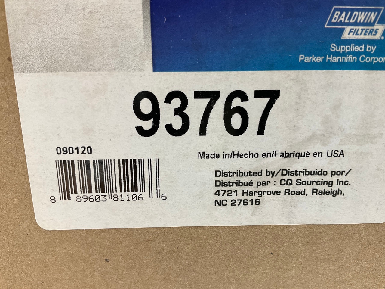 Carquest 93767 Heavy Duty Air Filter For Cummins QSB, QSF Tier IV