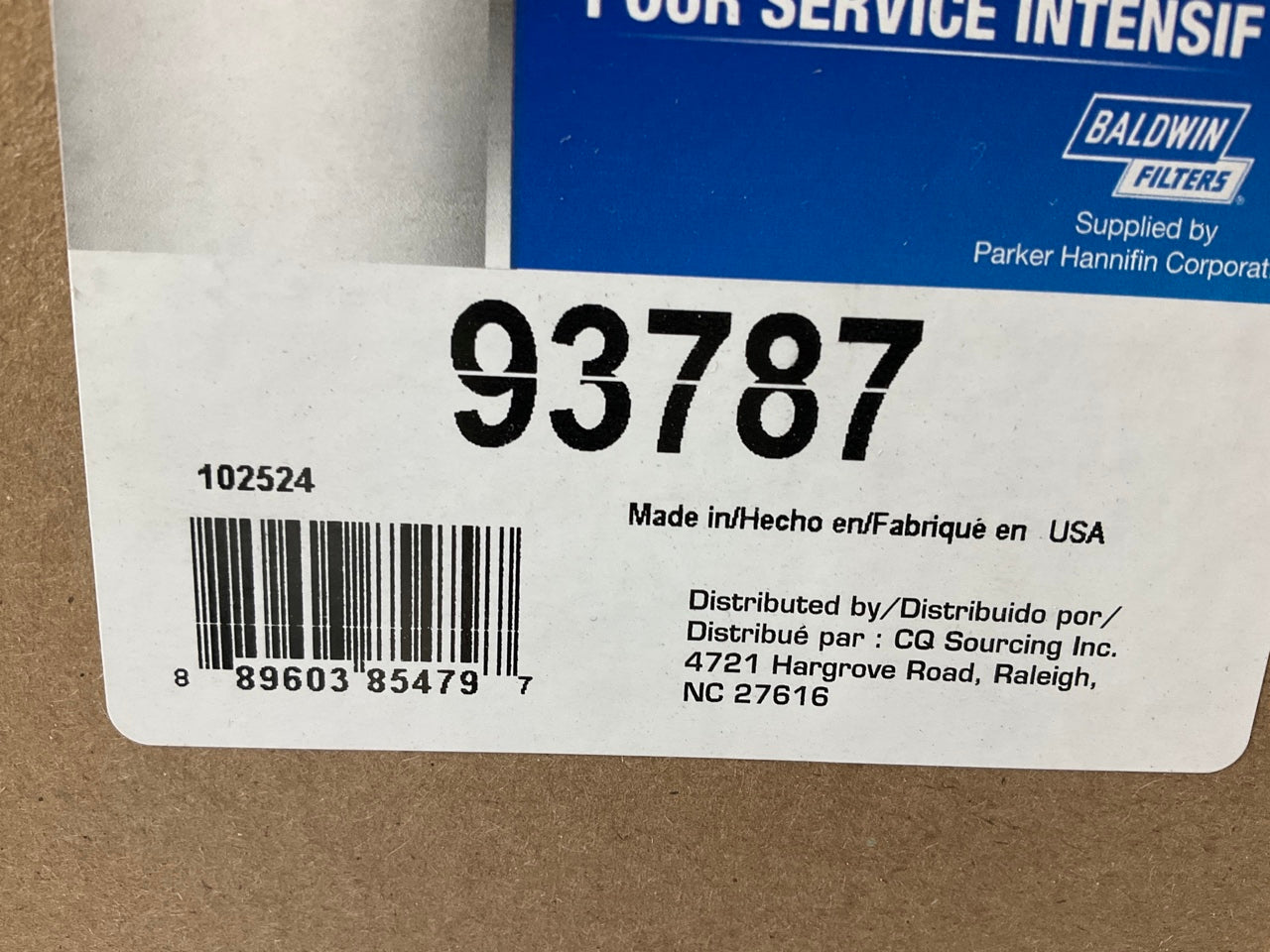 Carquest 93787 Heavy Duty Air Filter PA32000, LAF6725, P621725, WA11058