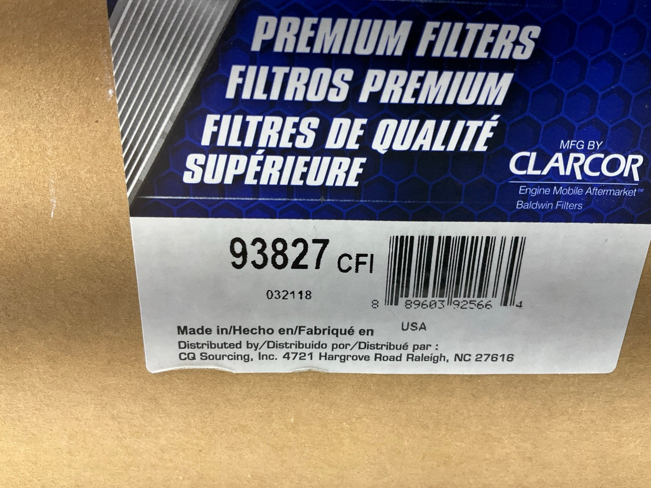 Carquest 93827 Air Filter For Manitou Lift Trucks - PA30233FN, 710467, P771511