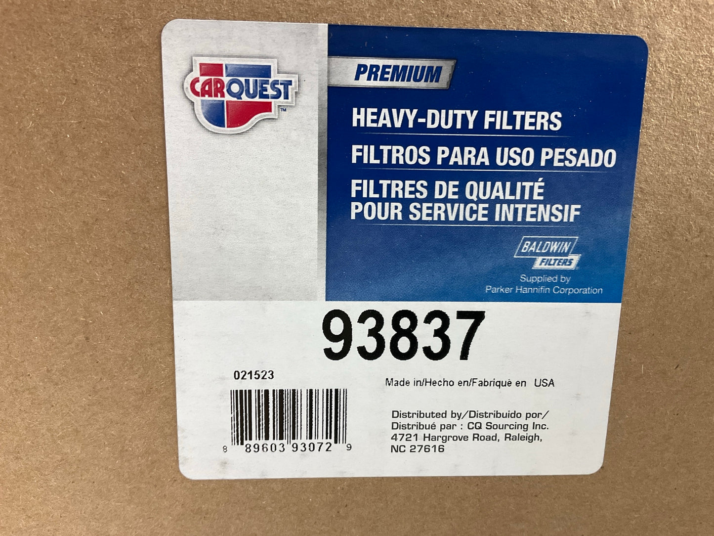 Carquest 93837 Engine Air Filter - 2017-2019 Ford F-250 F-350 SD 6.7L V8 DIESEL