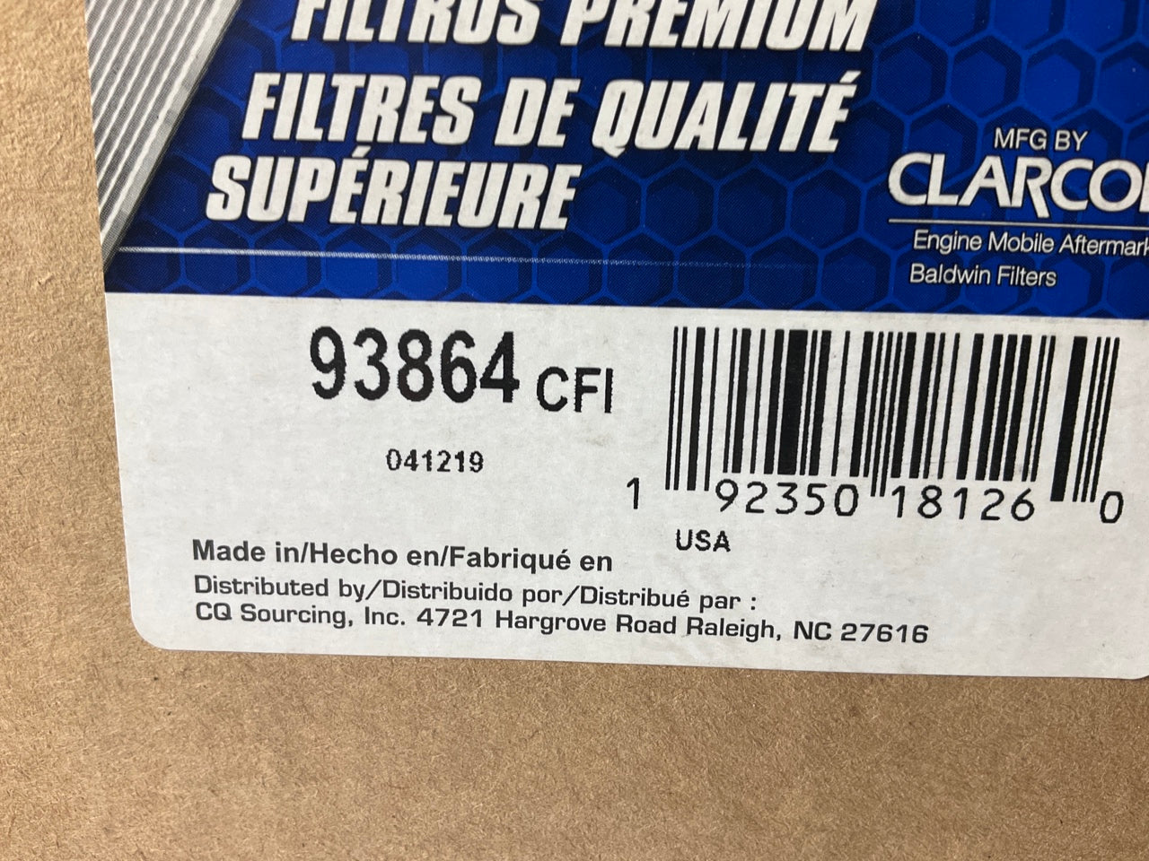 Carquest 93864 Air Filter - Replaces RS30257, P613334, AF26483, 252709130143