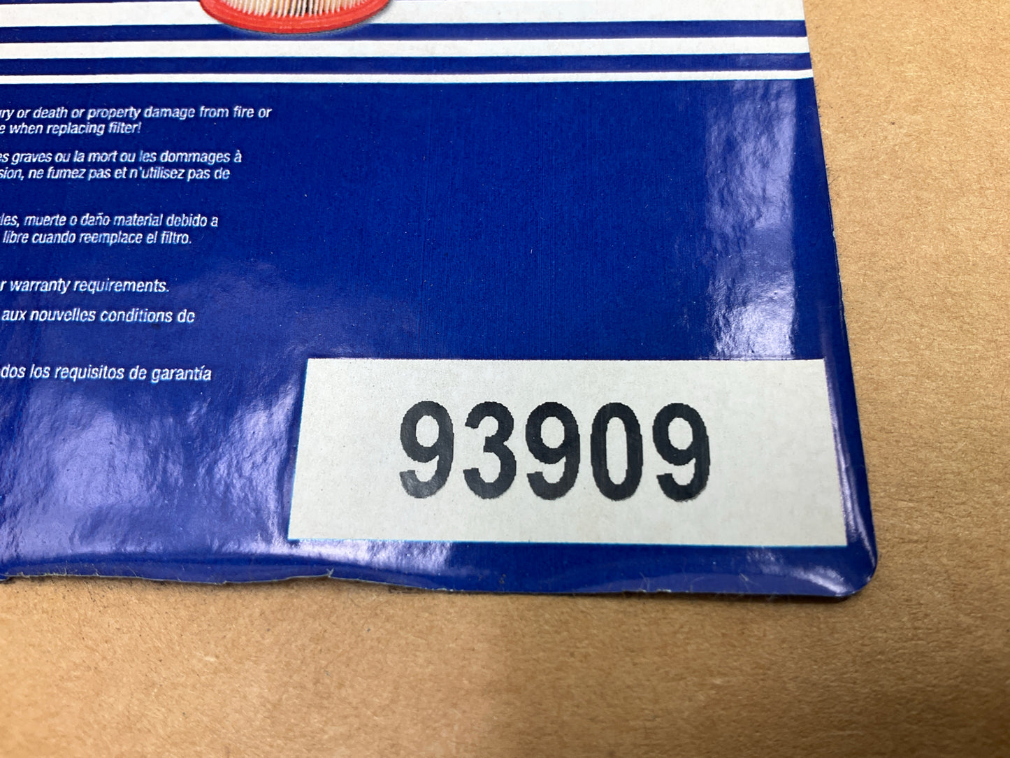 Carquest 93909 Engine Air Filter For 2014-2019 Porsche 911