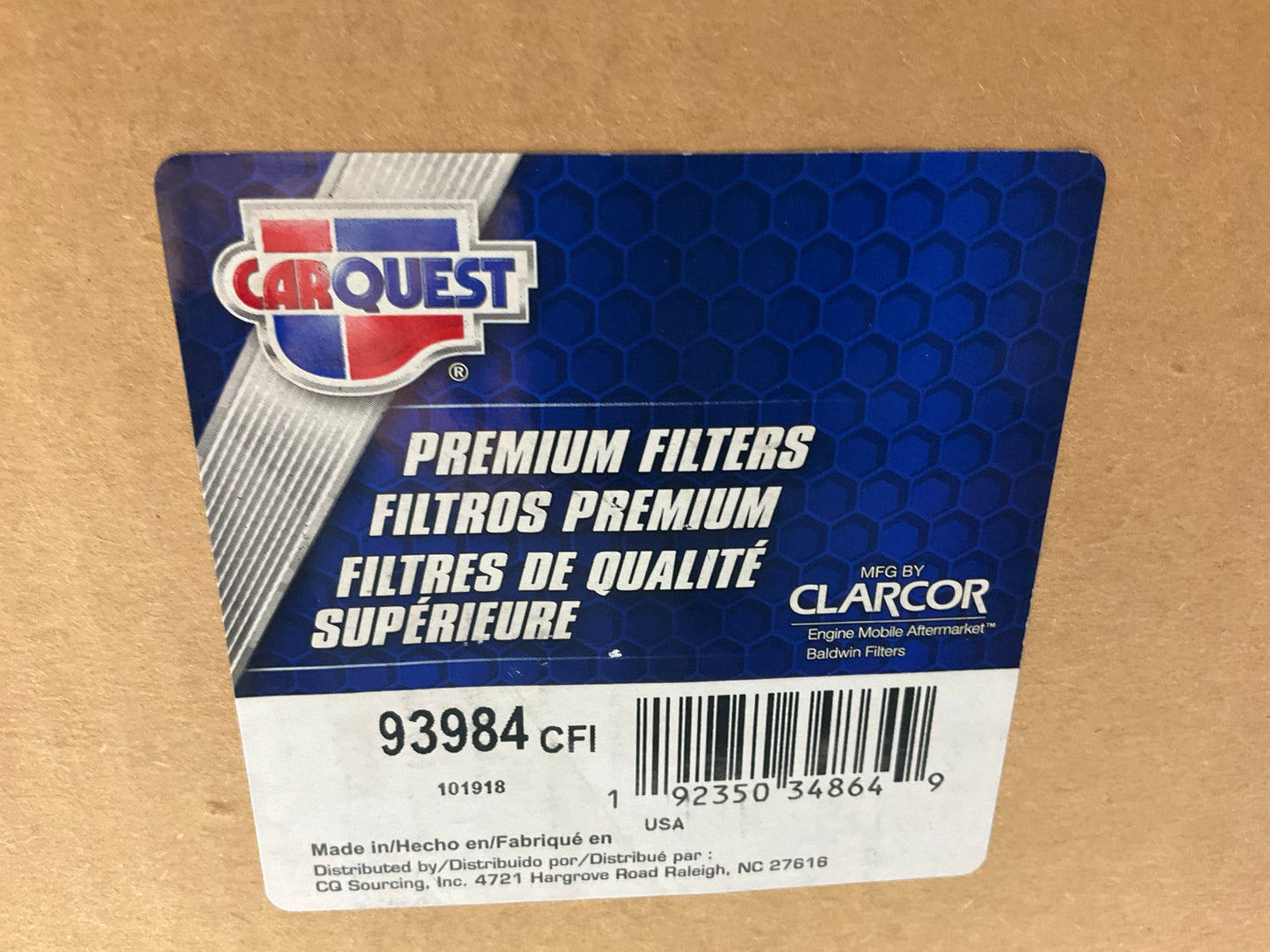 Carquest 93984 Air Filter - Replaces Baldwin RS3882, Donaldson P181056