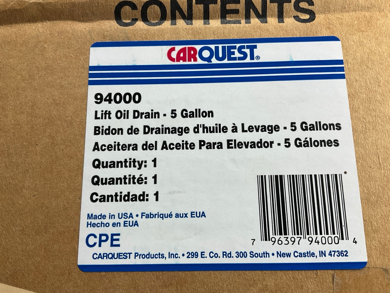 Carquest 94000 5 Gallon Lift Oil Catch Drain Pan