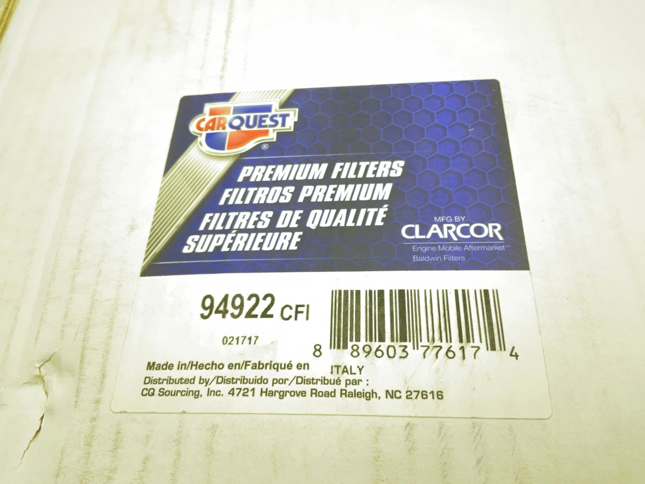 Carquest 94922 Hydraulic Filter Replaces Wix # R27D10G