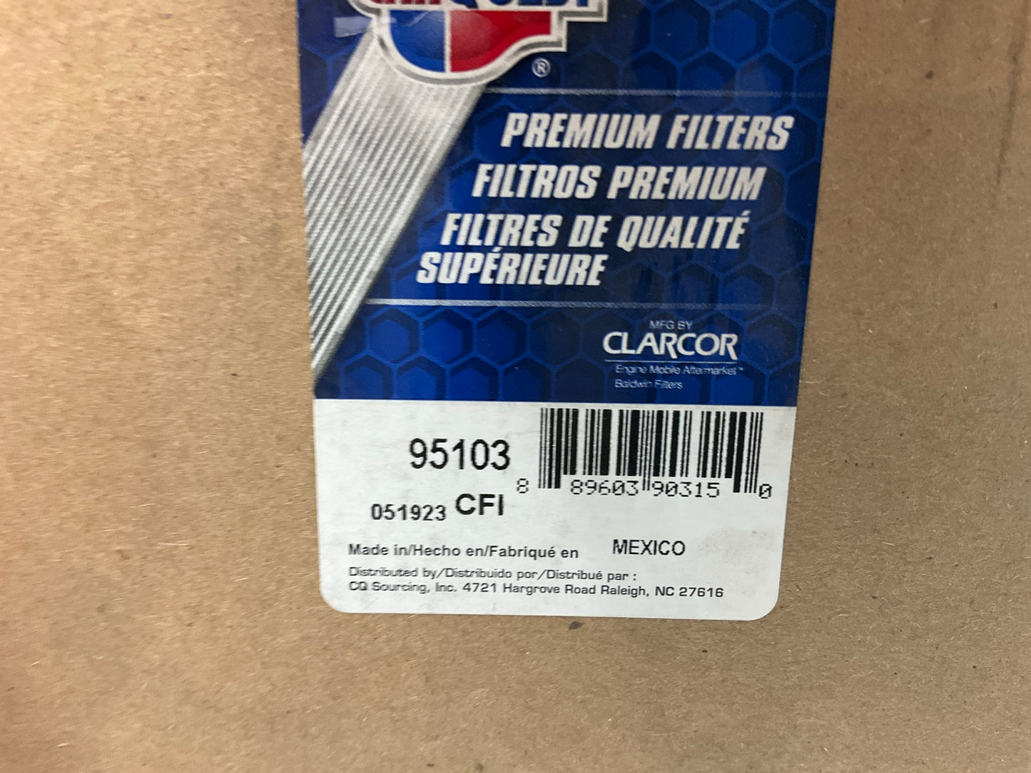 Carquest 95103 Engine Oil Filter Replaces Wix # WL10108