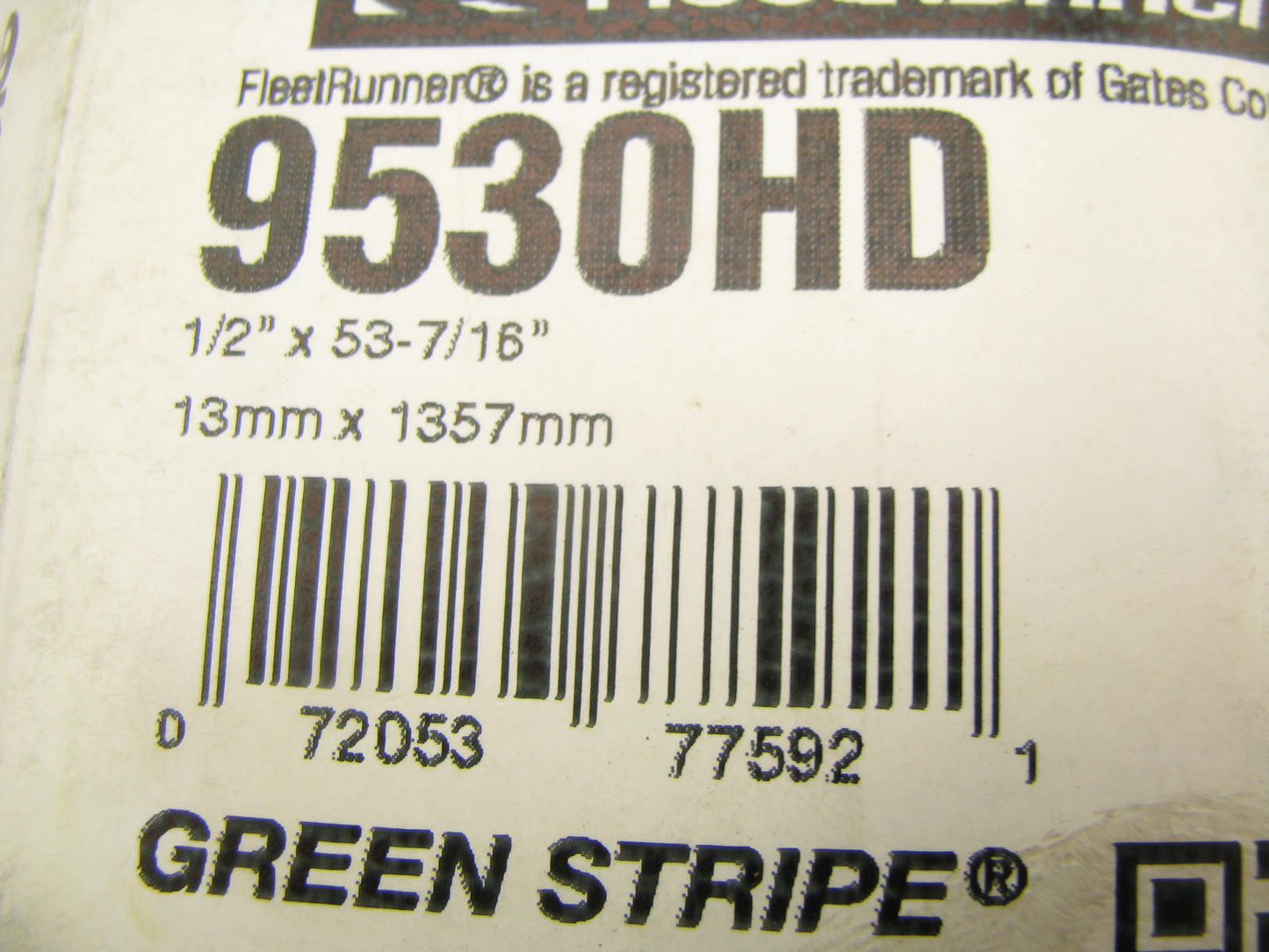 Carquest 9530HD Accessory Drive Belt - 0.53'' X 53.25'' - 36 Degree