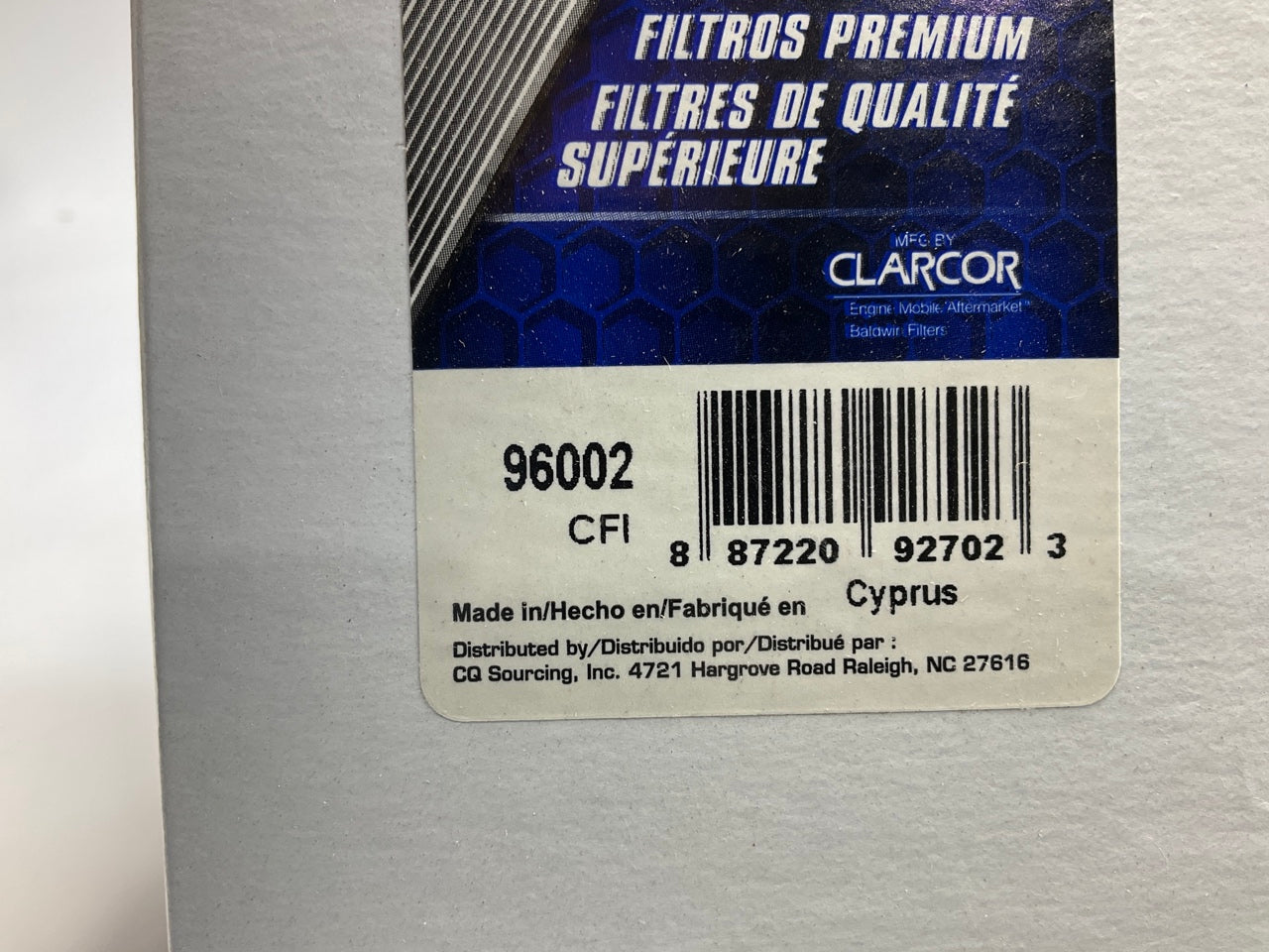 (2) Carquest 96002 Fuel Filter - Baldwin BF7842