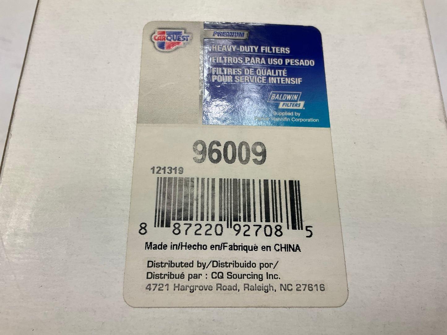 Carquest 96009 Diesel Fuel Water Separator Filter