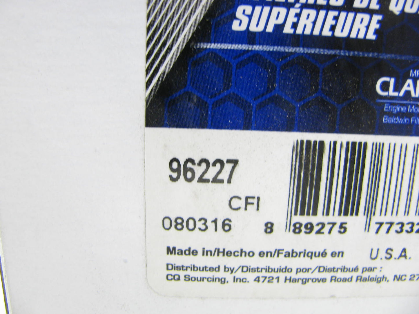 (2) Carquest 96227 Fuel Filter Replaces C11395 33700 L8968F FF5786 86700 PF7983