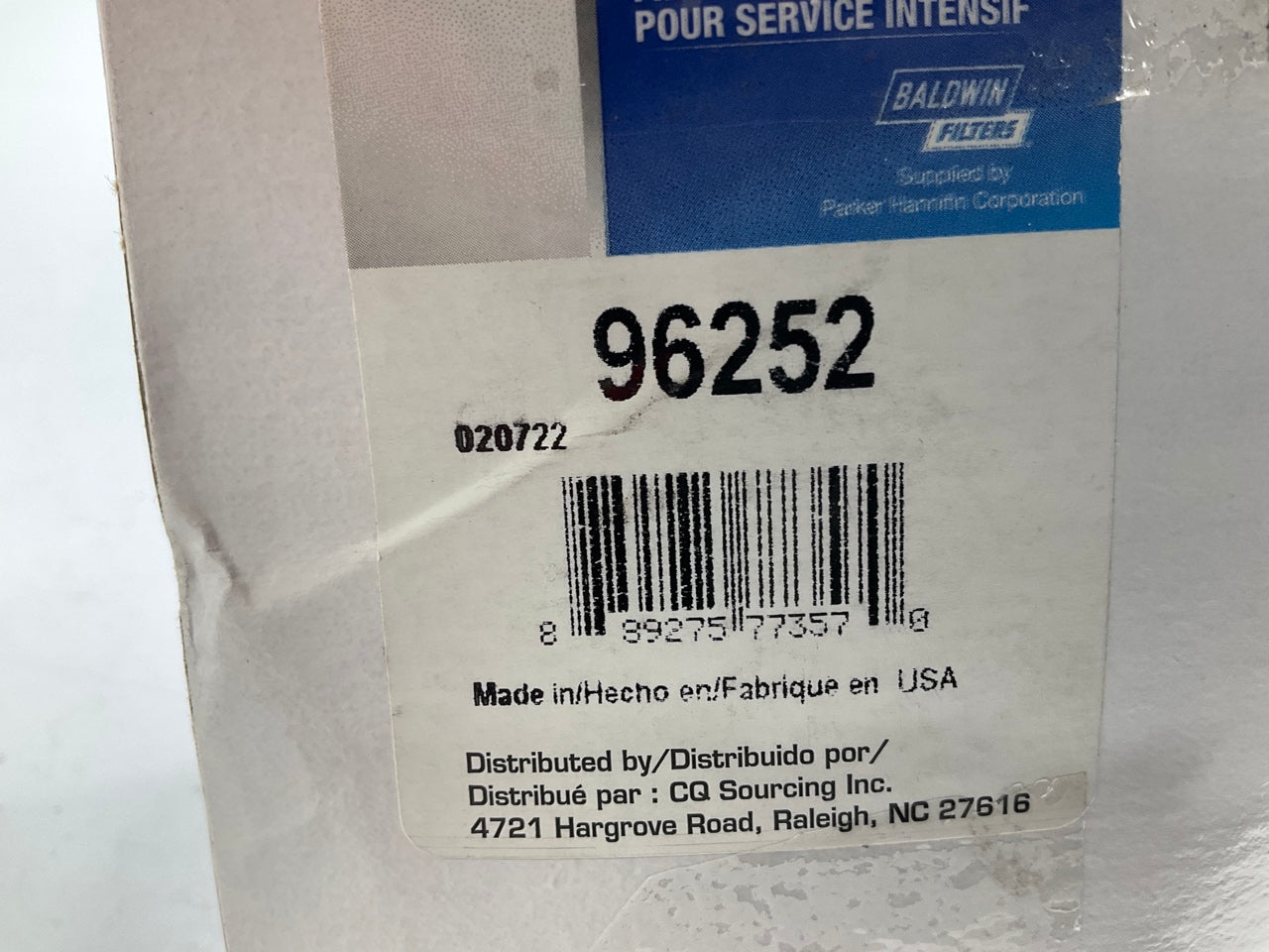 Carquest 96252 Spin-on Fuel Filter - Replaces BF7917, 3973232, FF5580, FF1245