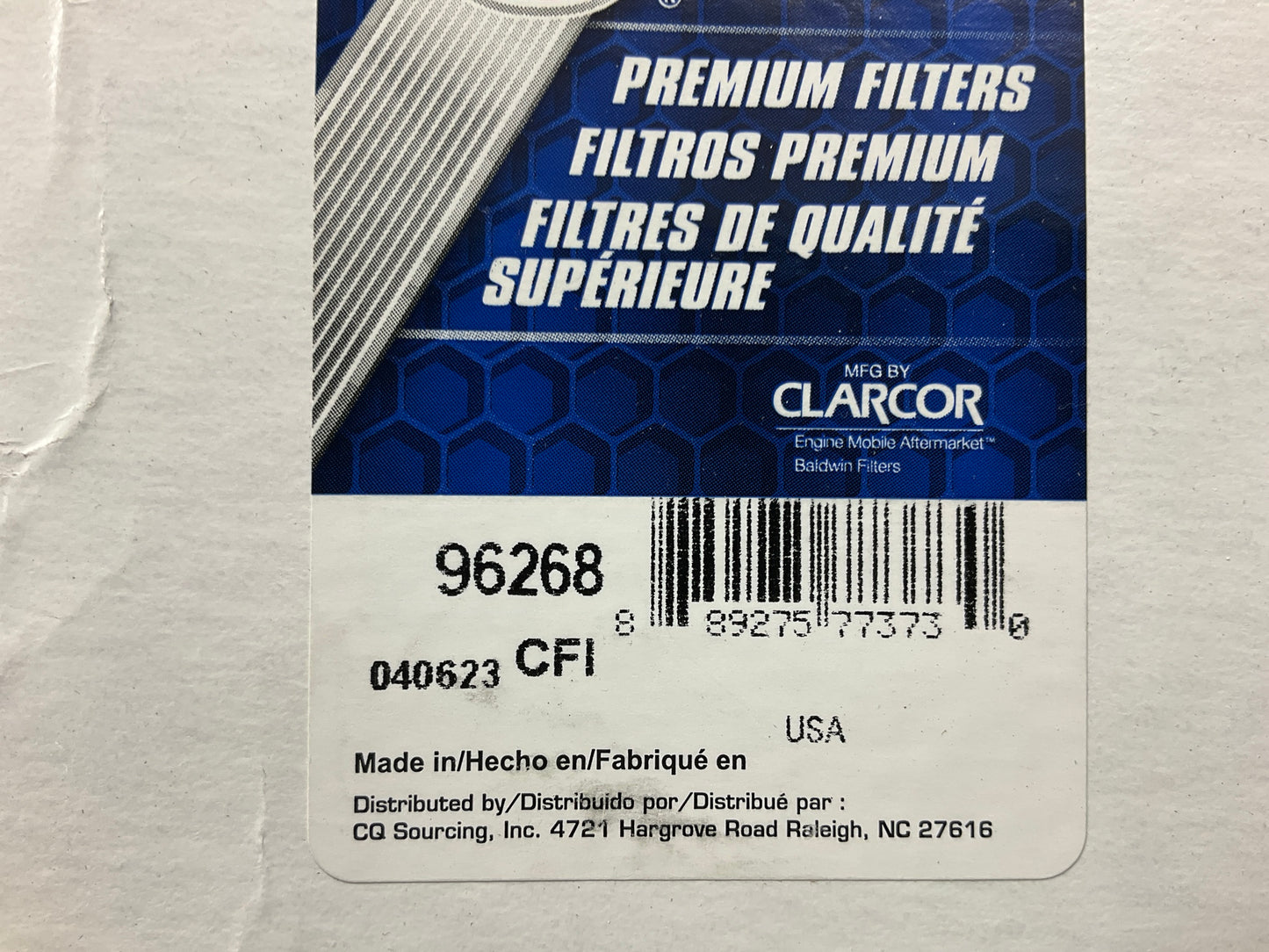 Carquest 96268 Diesel Fuel Water Separator Filter Replaces FS19593, BF9898O