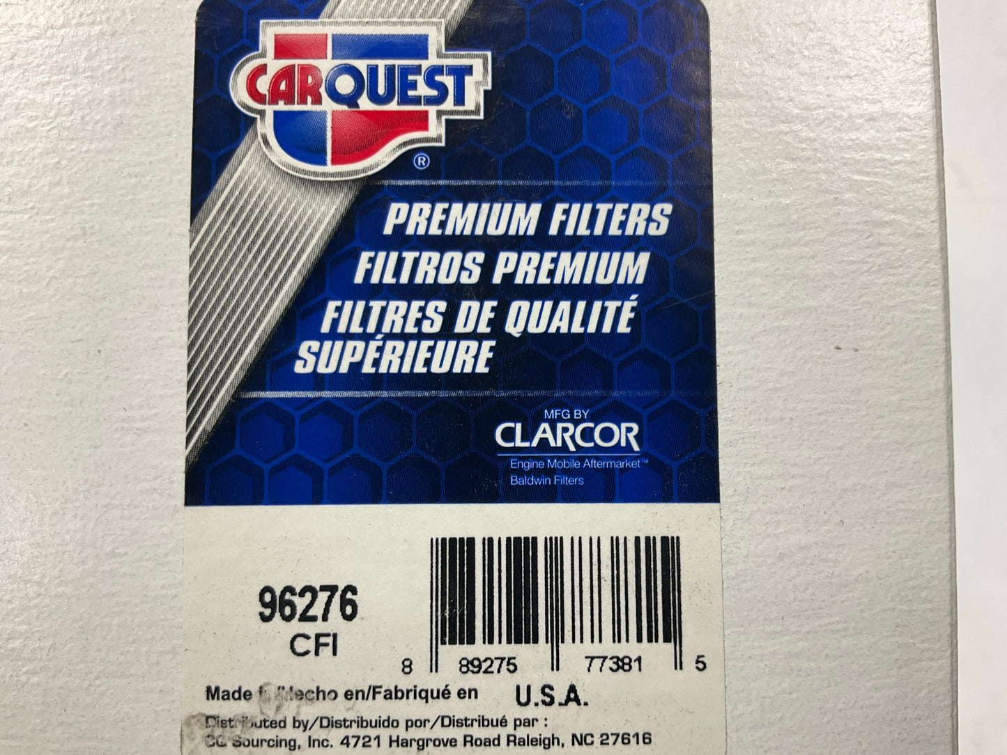 Carquest 96276 Diesel Fuel Water Separator Filter
