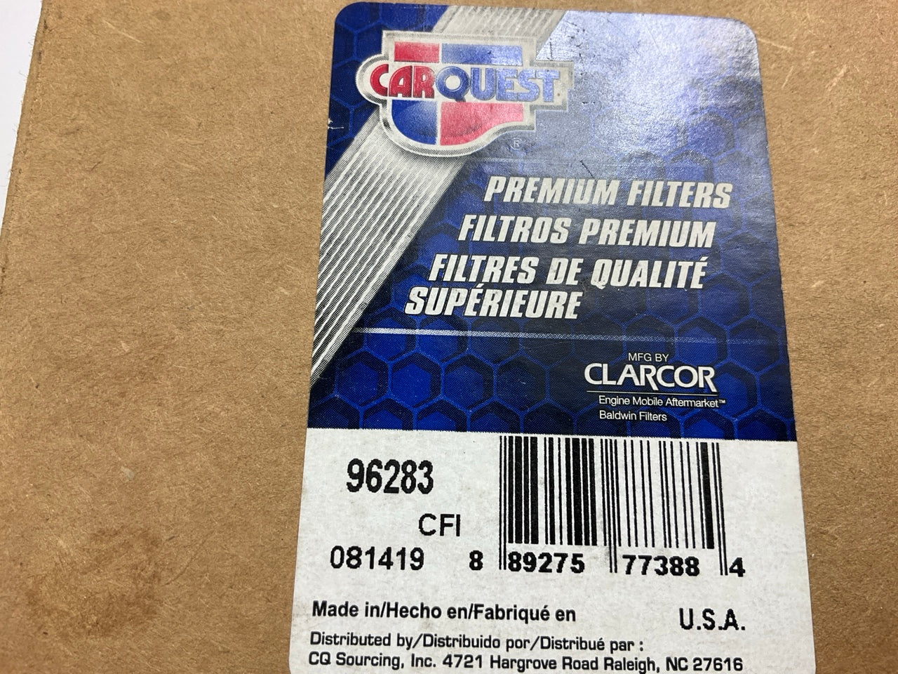 Carquest 96283 Diesel Fuel Water Separator Filter - Replaces BF1329, P551067