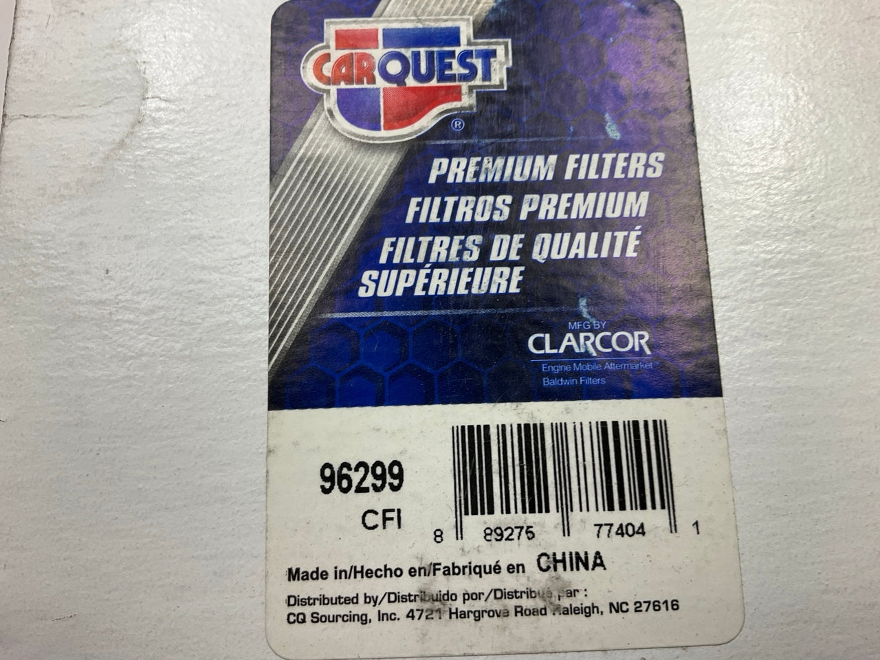 Carquest 96299 Diesel Fuel Water Separator Filter - BF1329-O, P550747, LFF8038