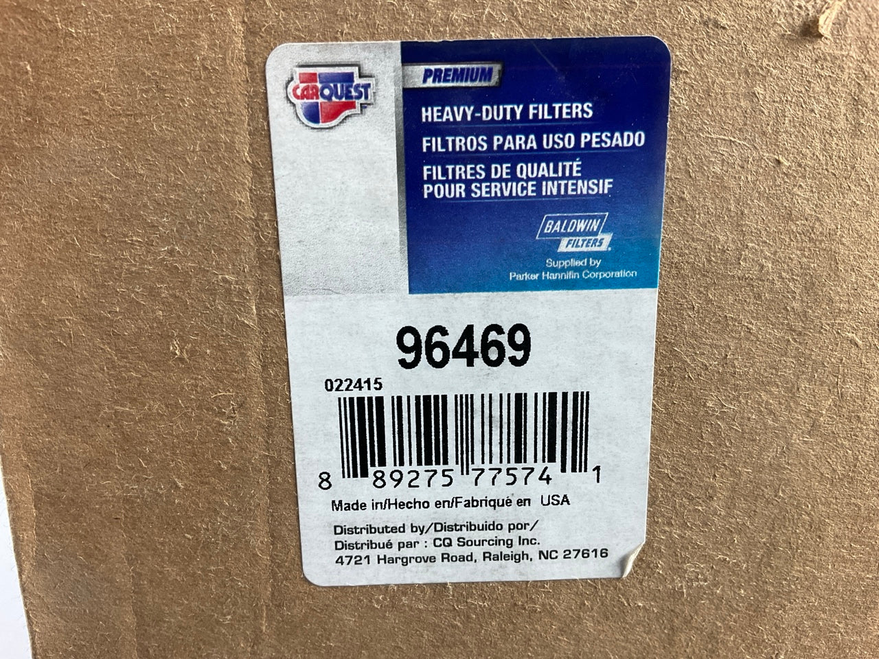 Carquest 96469 Spin-on Lube Oil Filter - Replaces B7249MPG, ELF7405, LF3566