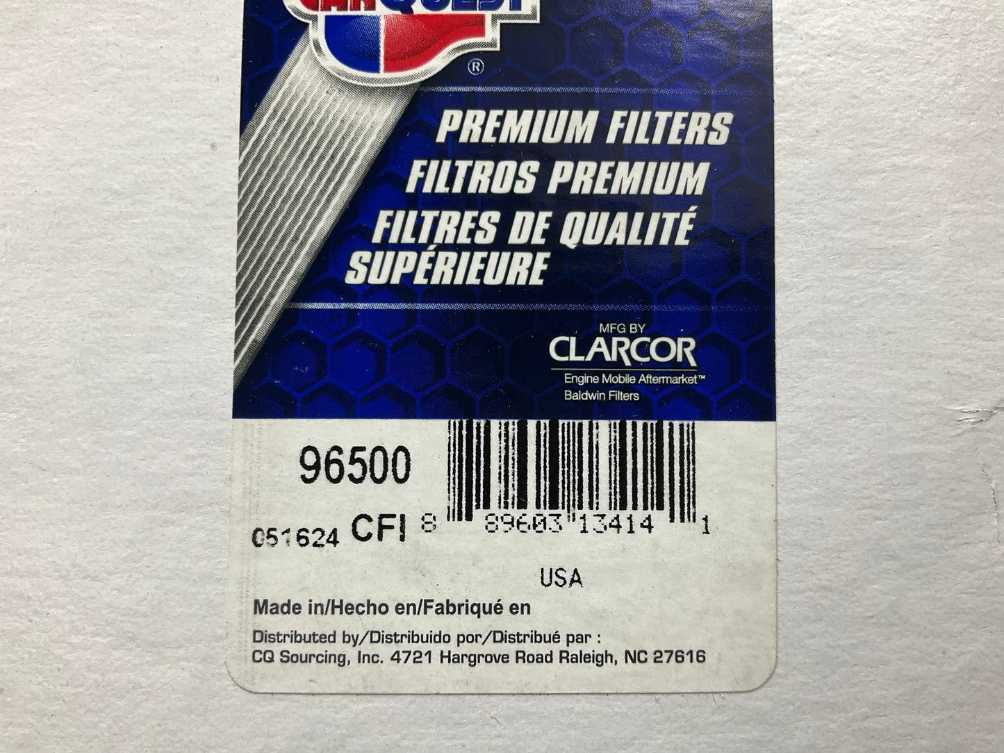 Carquest 96500 Diesel Fuel Water Separator Filter - BF9871O; P551066; BR90FRT10