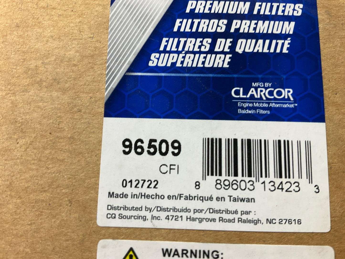 Carquest 96509 Hydraulic Filter Replaces WL10065, P502448, HF29076; 94668