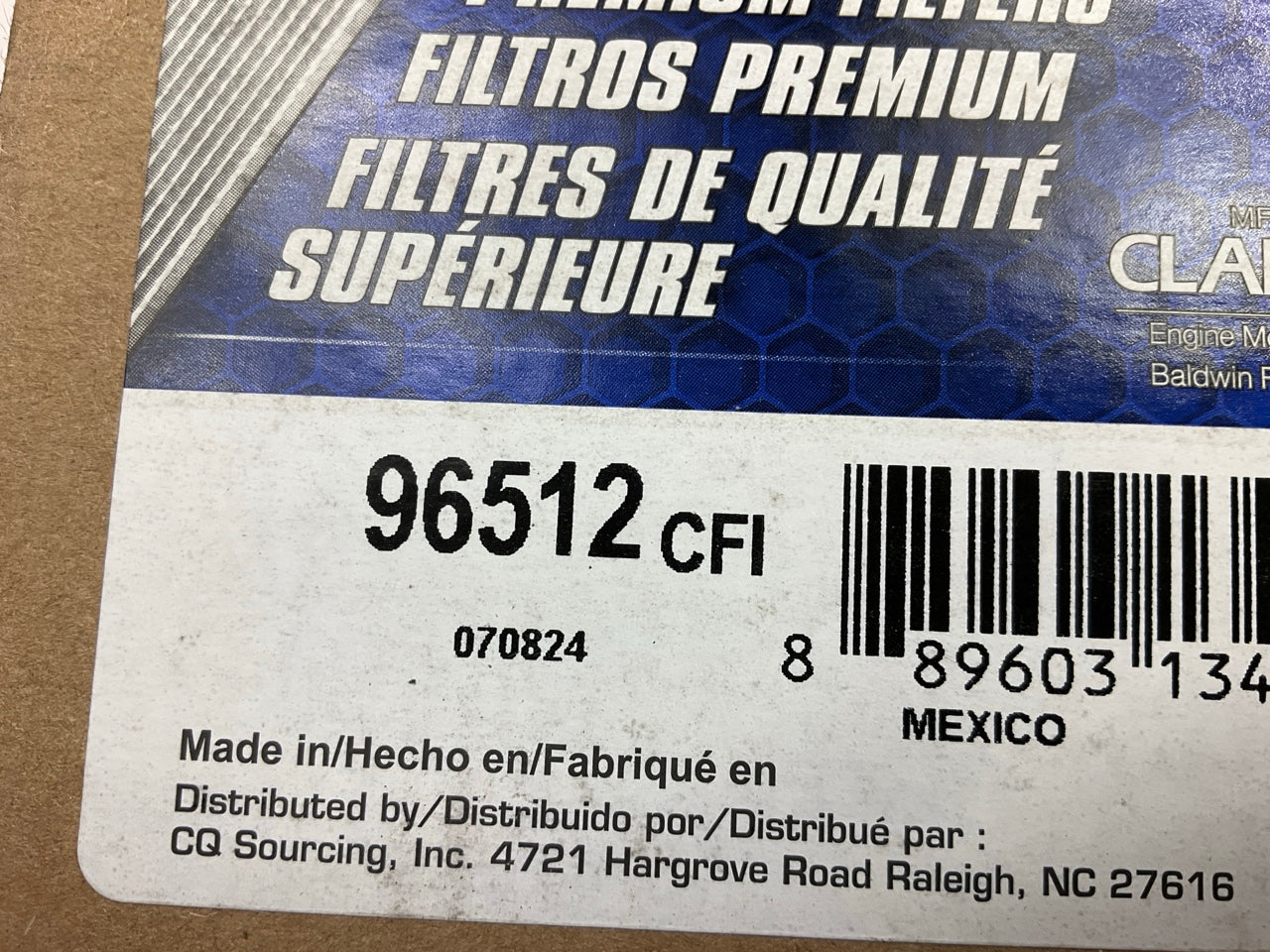 Carquest 96512 Diesel Fuel Water Separator Filter