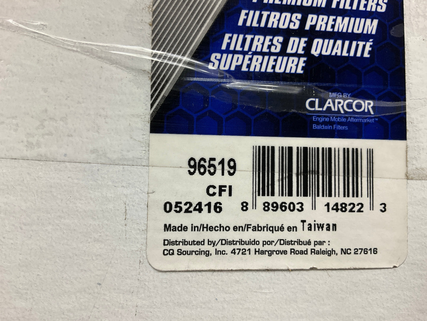 (2) Carquest 96519 Cabin Air Filters - Replaces WP10211, 231-8130, 303-6658