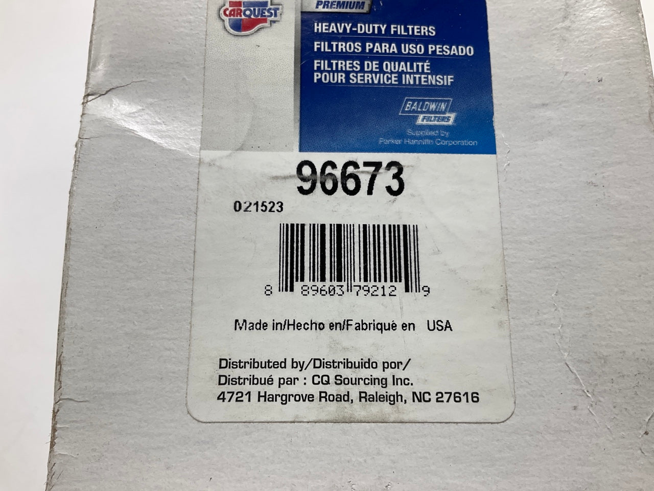 Carquest 96673 Diesel Fuel Water Separator Filter Replaces WF10366