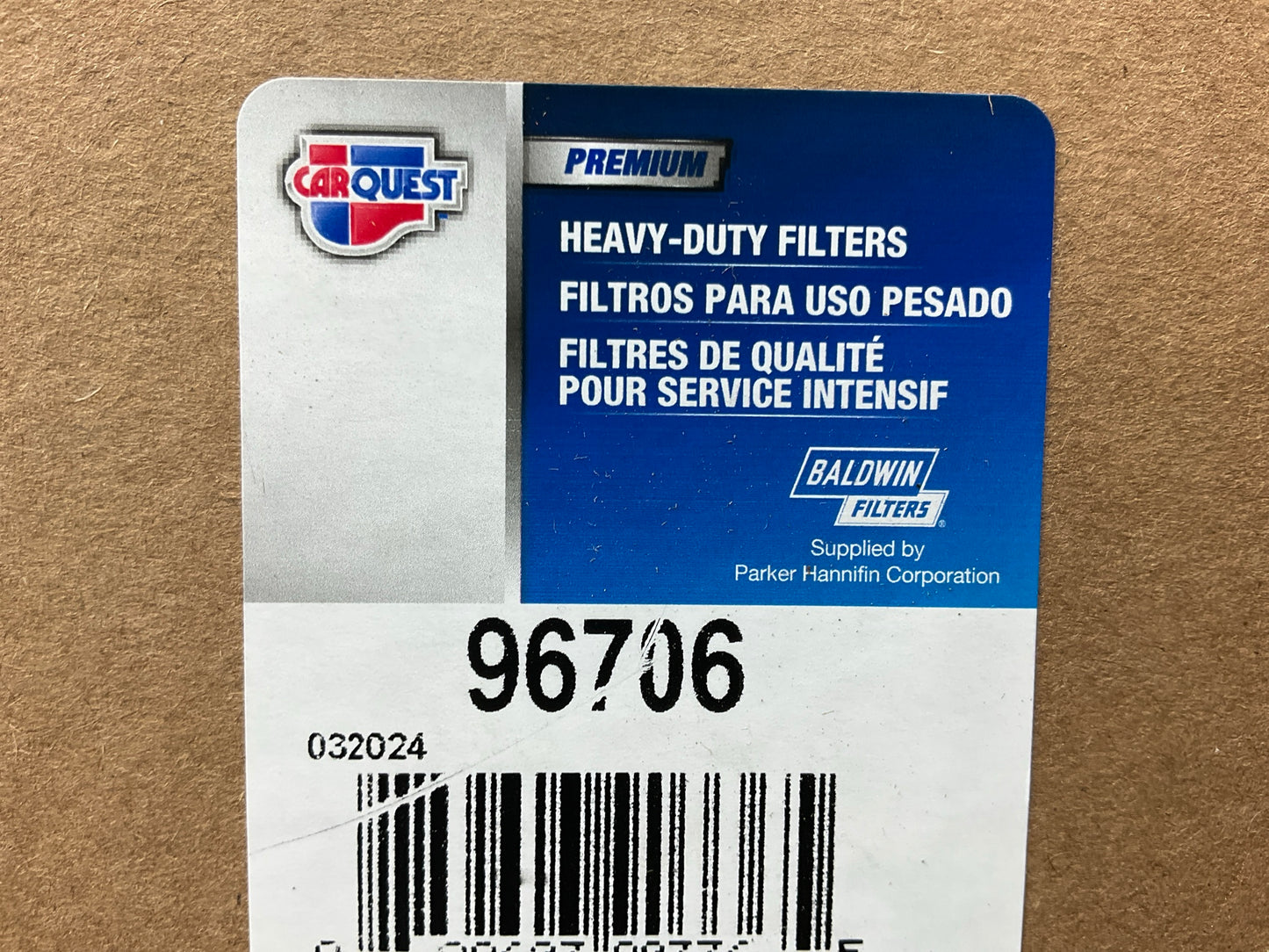 Carquest 96706 Diesel Fuel Water Separator Filter Replaces 1852006, 1852006PE