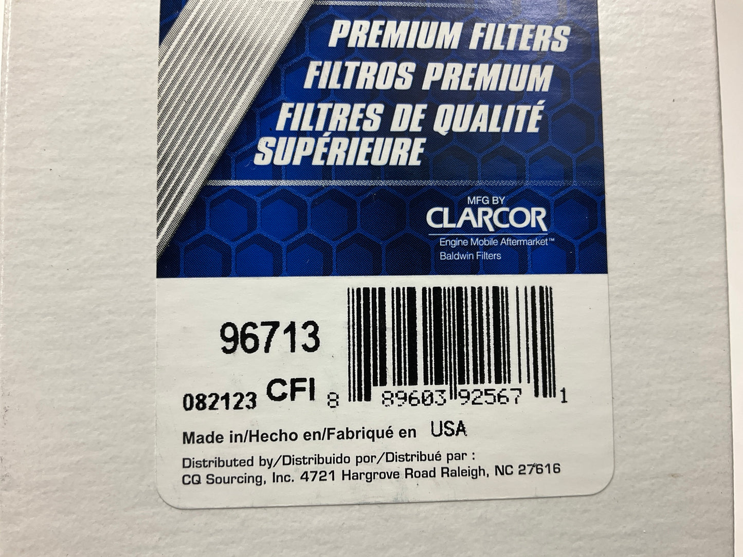 Carquest 96713 Fuel Water Separator Filter - For Gehl Loader 245005, WF10147