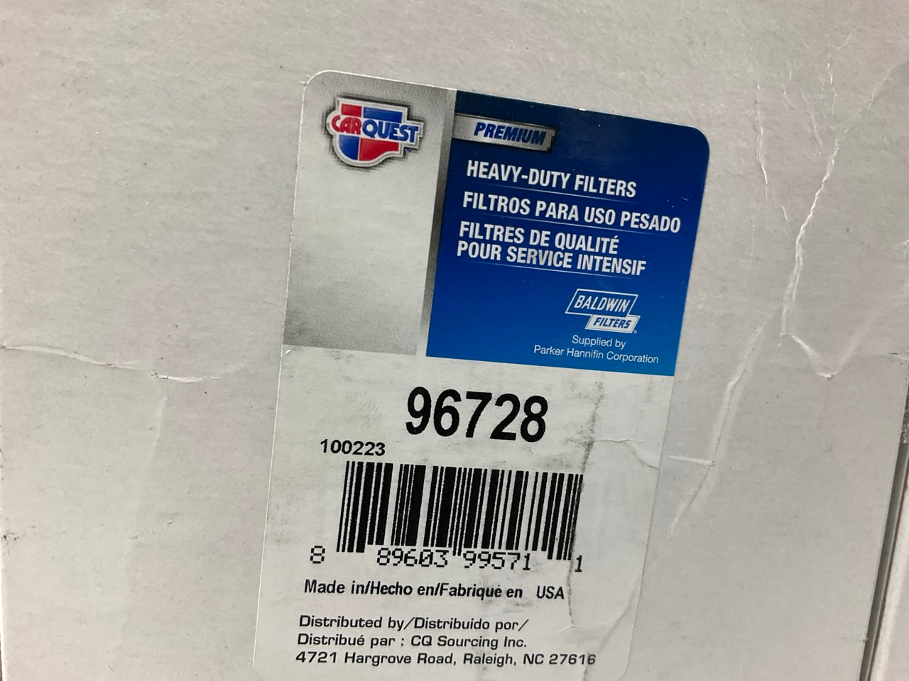 (2) Carquest 96728 Fuel Filter