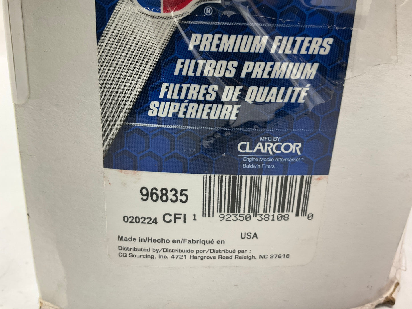Carquest 96835 Diesel Fuel Water Separator Filter Replaces 33736