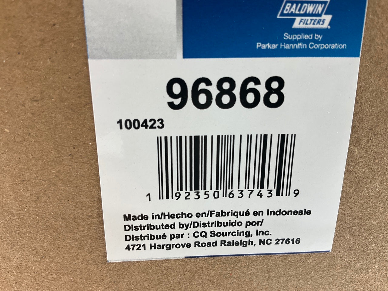 Carquest 96868 Fuel Filter For John Deere AT529833, Hitachi YA00033486
