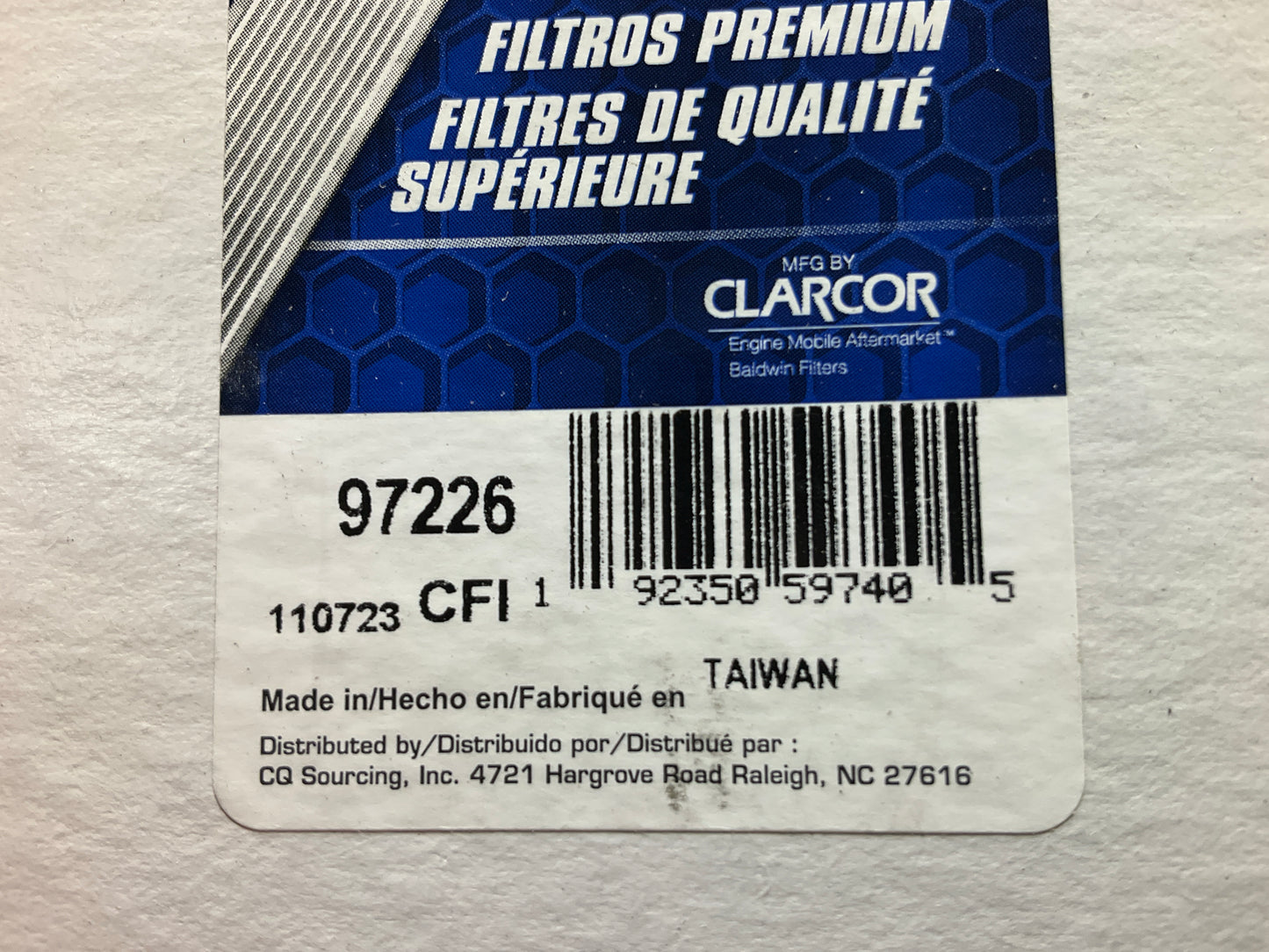 Carquest 97226 Cabin Air Filter - Replaces PA30329, 4230752440