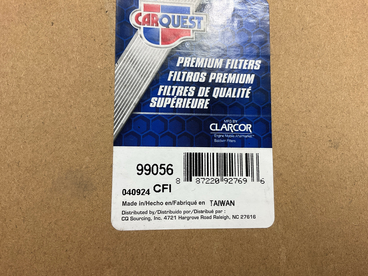 Carquest 99056 Cabin Air Filter Replaces WP10034, 265-6618, PA5770