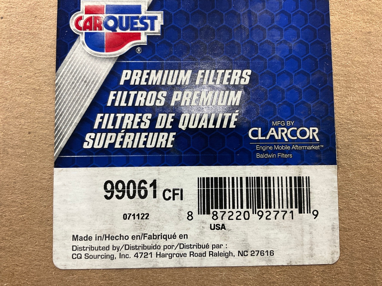 Carquest 99061 Cabin Air Filter Replaces 113-0305 WP10058 PA3937 P606086 AF2566