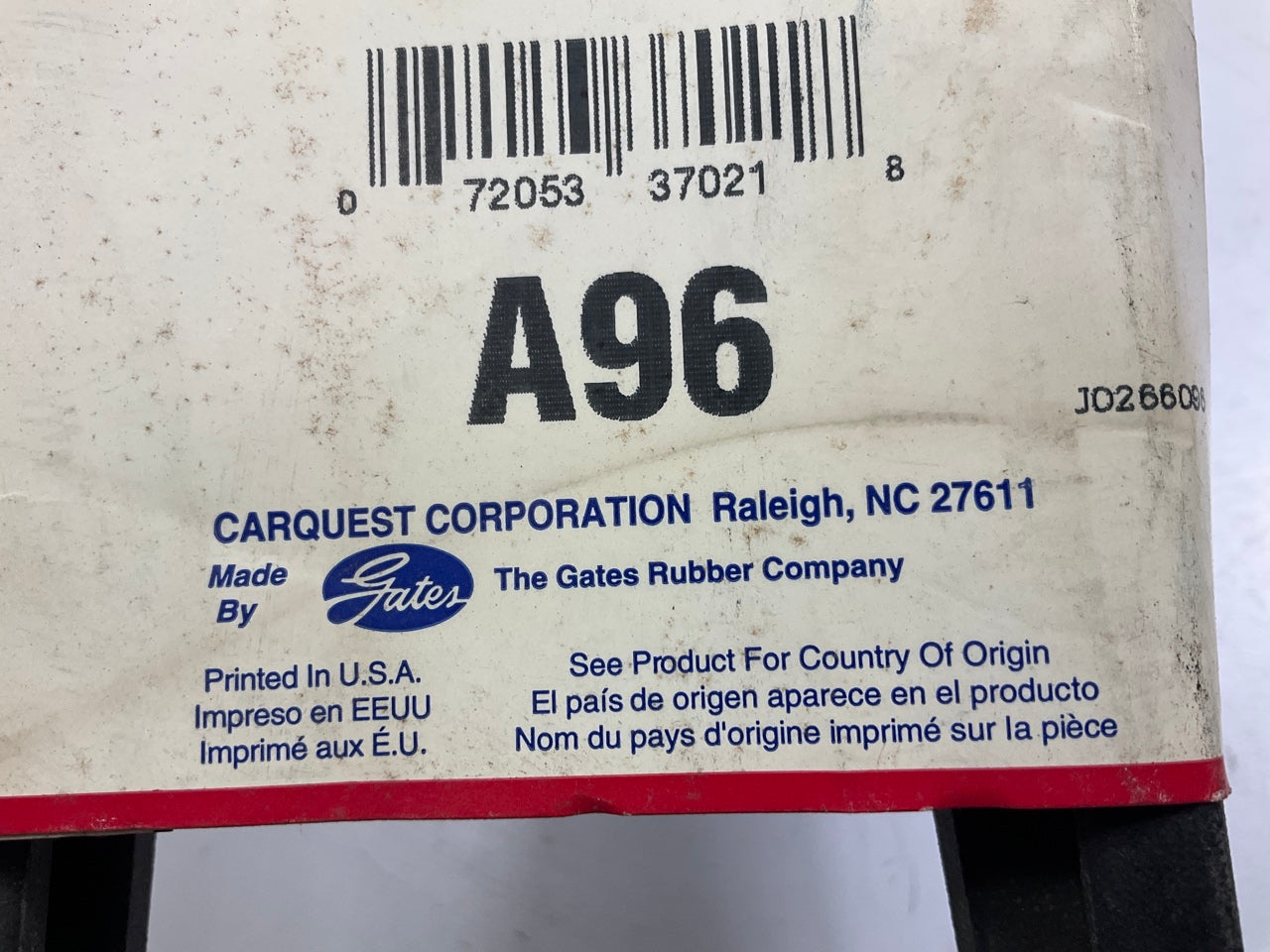 Carquest A96 Industrial Accessory Drive Belt - 1/2'' X 98''