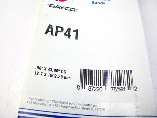 Carquest AP41 Industrial Accessory Drive Belt - 1/2'' X 43''