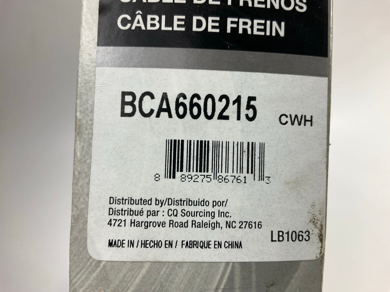 Carquest BCA660215 Intermediate Parking Brake Cable