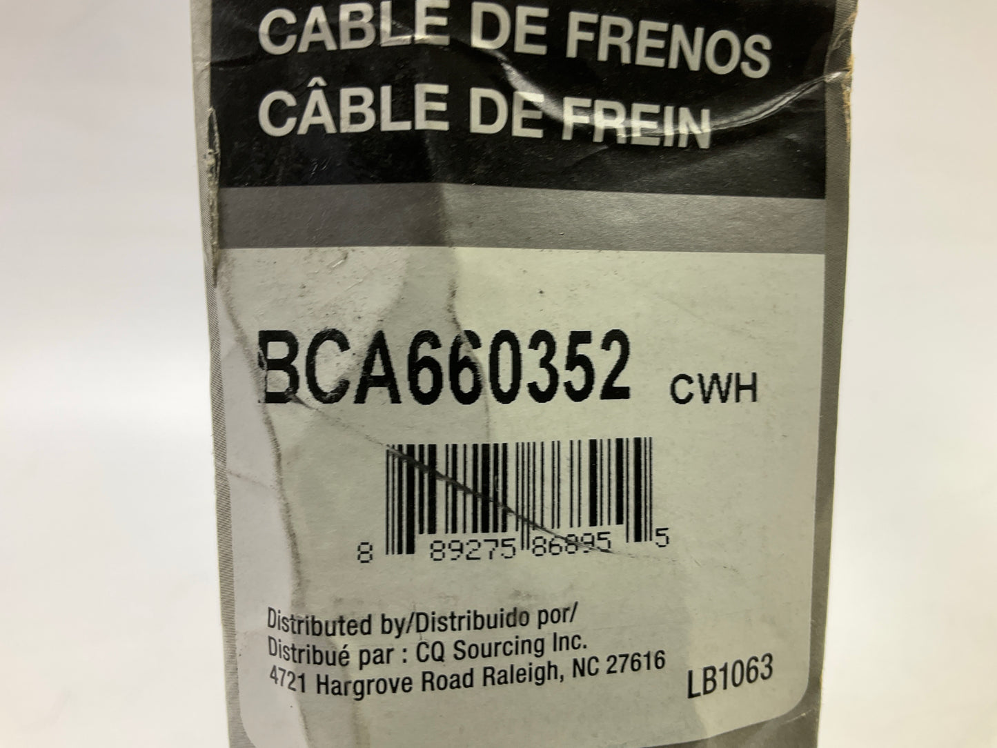 Carquest BCA660352 Rear Right Parking Brake Cable