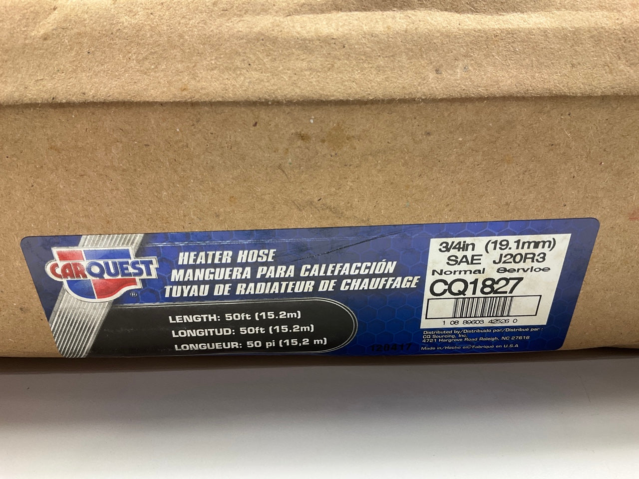 50 FEET - Carquest CQ1827 3/4'' Heater Hose, SAE J20R3, Normal Service