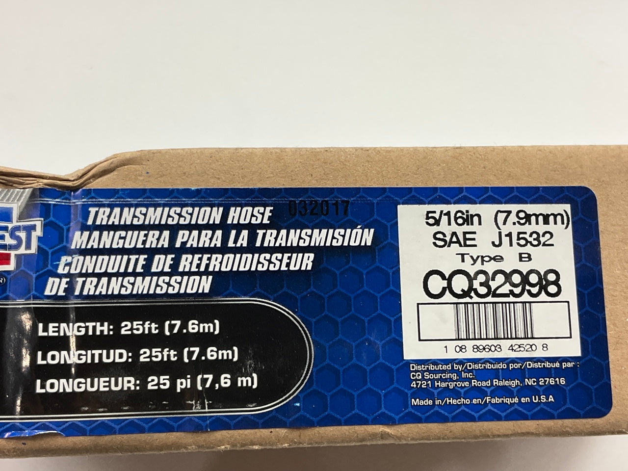 25 FEET - Carquest CQ32998 Transmission Oil Cooler Hose, 5/16''