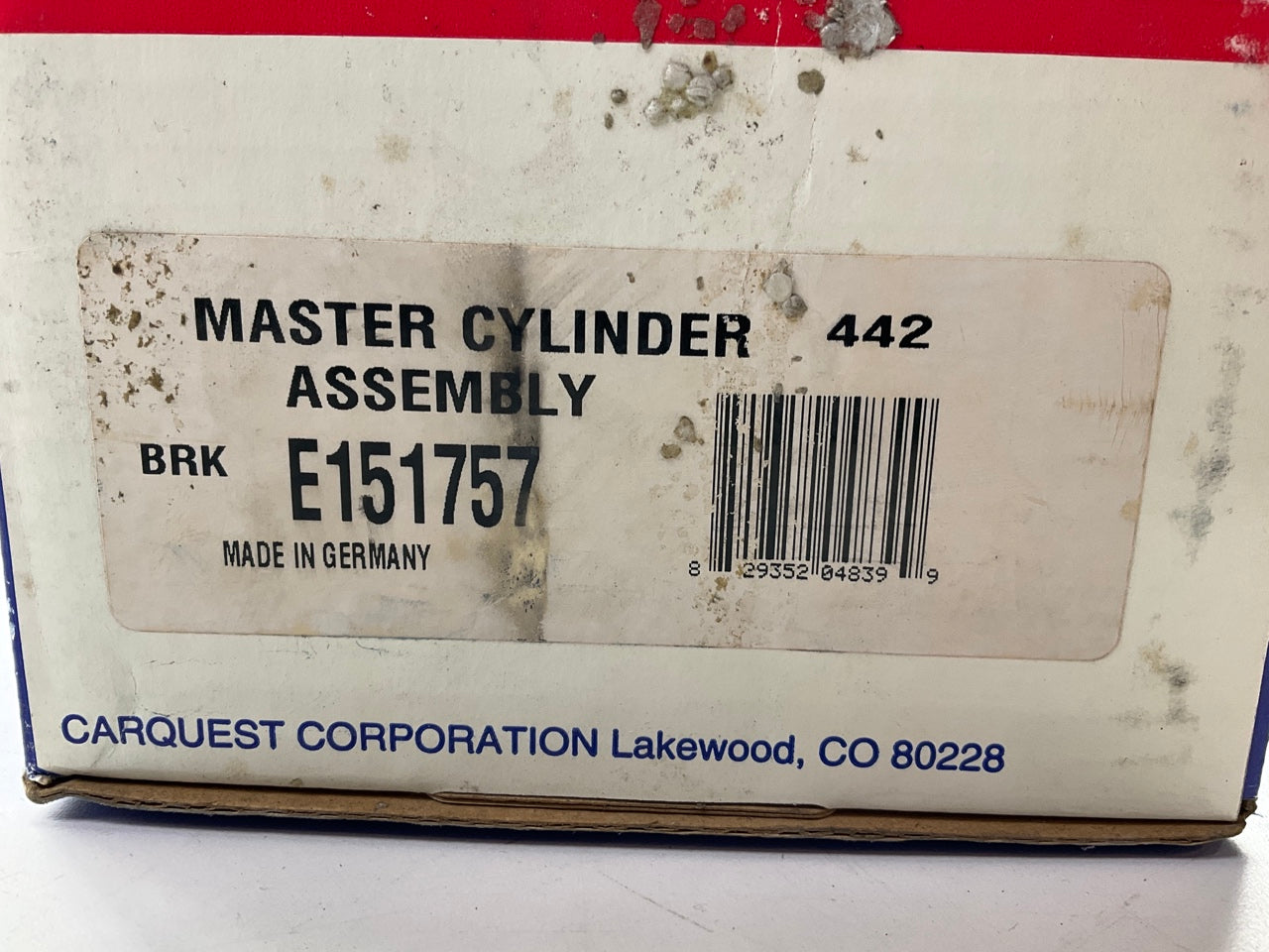 Carquest E151757 Brake Master Cylinder - 95-02 Volkswagen Cabrio, 96-97 Passat