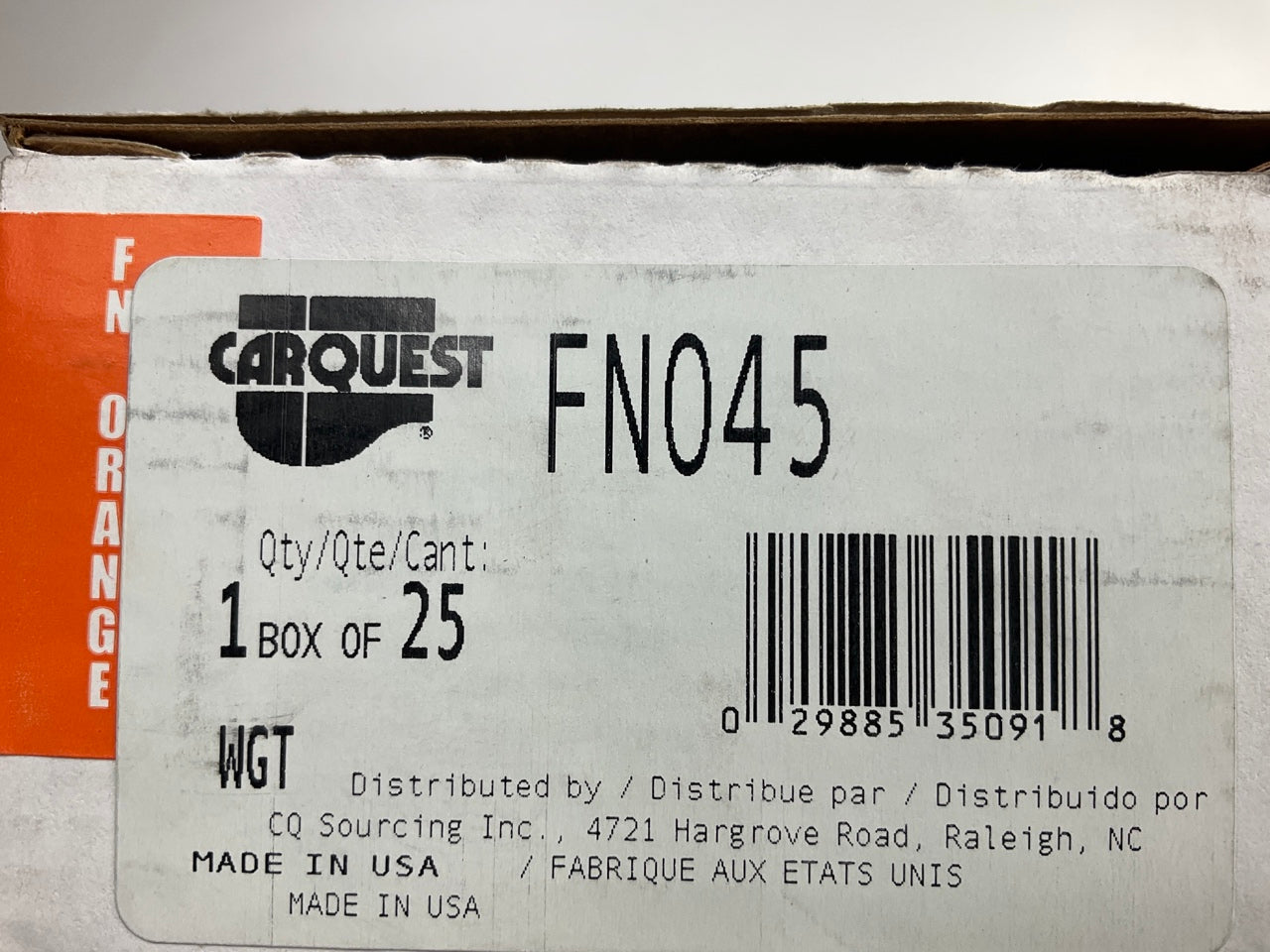 Carquest FN045 Steel Wheel Weight 45 Gram (1.50 Oz) - Box Of 25